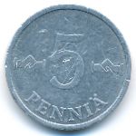 Finland, 5 pennia, 1980
