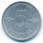 Finland, 5 pennia, 1981