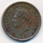Великобритания, 1 пенни (1825 г.)