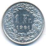 Швейцария, 1 франк (1961 г.)