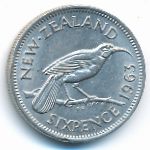 Новая Зеландия, 6 пенсов (1963 г.)
