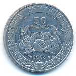 Central African Republic, 50 francs CFA, 2006