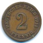 Германия, 2 пфеннига (1914 г.)