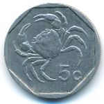 Malta, 5 cents, 1991