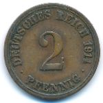 Германия, 2 пфеннига (1914 г.)