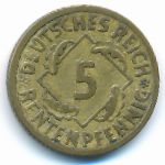 Веймарская республика, 5 рентенпфеннигов (1924 г.)