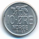 Норвегия, 10 эре (1967 г.)