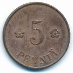 Finland, 5 pennia, 1919