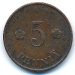 Finland, 5 pennia, 1921