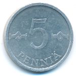 Finland, 5 pennia, 1984