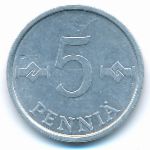 Finland, 5 pennia, 1988