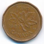 Канада, 1 цент (1987 г.)