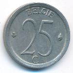 Belgium, 25 centimes, 1969