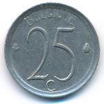 Belgium, 25 centimes, 1974
