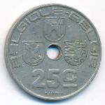 Belgium, 25 centimes, 1938