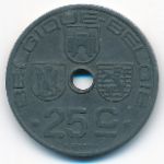 Belgium, 25 centimes, 1946