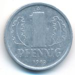 German Democratic Republic, 1 pfennig, 1982
