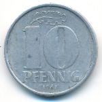 German Democratic Republic, 10 pfennig, 1967