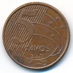 Brazil, 5 centavos, 2007