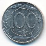 Italy, 100 lire, 1998