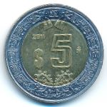 Mexico, 5 pesos, 2011