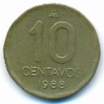 Argentina, 10 centavos, 1988