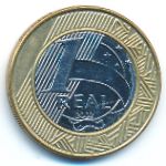 Brazil, 1 real, 2002