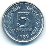 Argentina, 5 centavos, 1959
