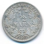 Германия, 1/2 марки (1905 г.)