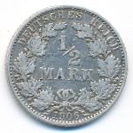 Germany, 1/2 mark, 1906