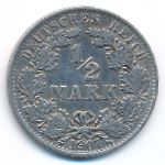 Германия, 1/2 марки (1907 г.)