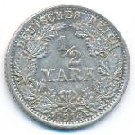 Германия, 1/2 марки (1914 г.)