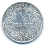 Германия, 1/2 марки (1915 г.)