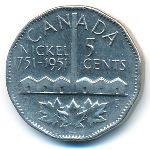 Canada, 5 cents, 1951