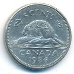 Канада, 5 центов (1986 г.)