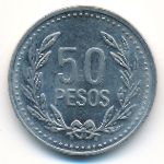 Колумбия, 50 песо (2010 г.)