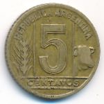 Argentina, 5 centavos, 1944