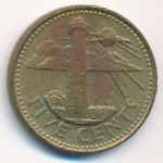 Барбадос, 5 центов (1989 г.)