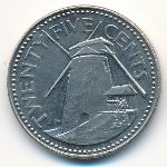 Барбадос, 25 центов (1987 г.)