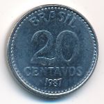 Brazil, 20 centavos, 1987