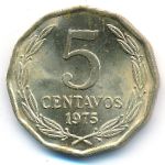 Chile, 5 centavos, 1975