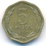 Чили, 5 песо (2006 г.)