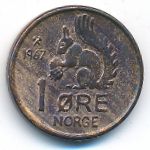 Norway, 1 ore, 1967
