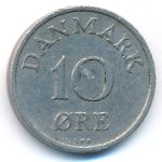 Denmark, 10 ore, 1957