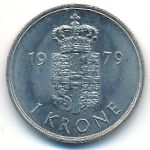Denmark, 1 krone, 1979