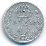 Великобритания, 3 пенса (1917 г.)