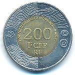 Французские Тихоокеанские Территории., 200 франков (2021 г.)