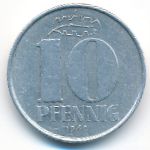 German Democratic Republic, 10 pfennig, 1968