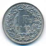 Switzerland, 1 franc, 1969