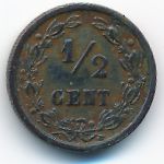 Нидерланды, 1/2 цента (1901 г.)
